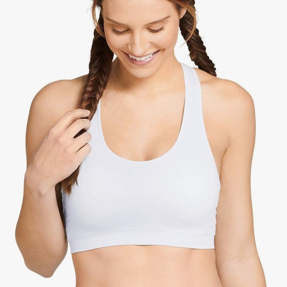 Women’s Jockey White Seamless Sports Bra Size L and XL